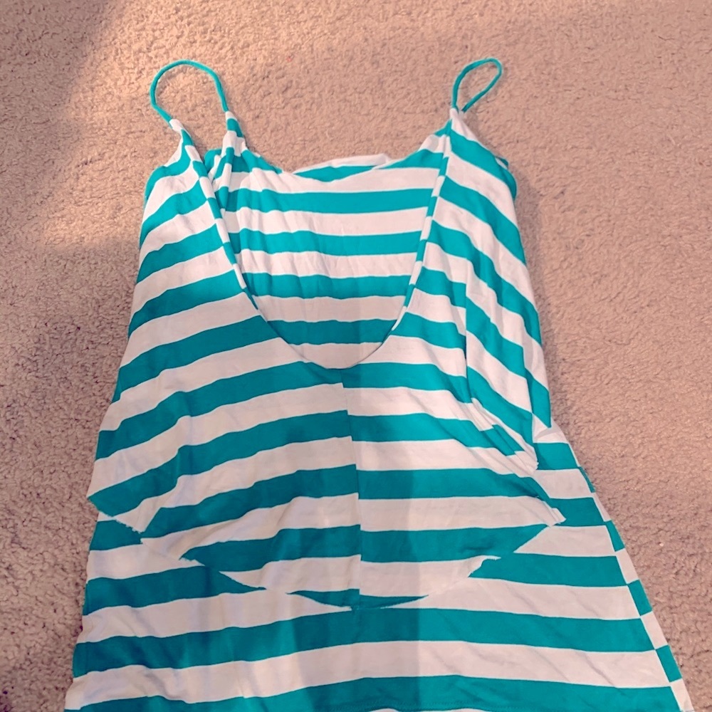 Arden B. Backless flounce tank